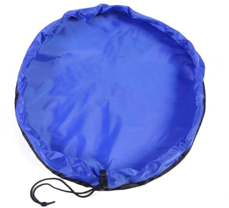 Wisafory Spielzeug Aufbewahrung Sack Aufbewahrungstasche für Spielzeug Kinder Spieldecke Aufräumsack Spielsack Aufbewahrung Teppich Kinderspielzeug Aufbewahrungsbeutel Dunkelblau Durchmesser 1.5m