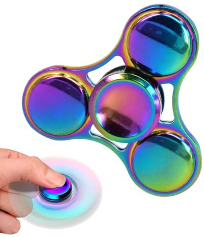 KYLOS Fidget Spinner Metallo Cuscinetto In Acciaio Inossidabile 3-5 Minuti Ad Alta Velocità Trottola Contro Stress Regali Di Pasqua Adhd Anti Ansia Per Bambini Adulti Autismo Miglior Giocattolo