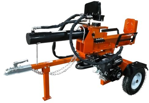 Lazy-Log Hydraulic Log Splitter 22 Ton - Heavy Duty - Trailer Mounted - Petrol 212cc / 7HP Engine - Up to 635mm Log Length and 485mm Diameter