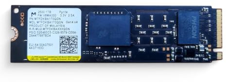 Micrn 2500 SSD 1TB, M.2 NVMe, 2280 MTFDKBA1T0QGN, PCIe 4.0x4 - OEM BULK