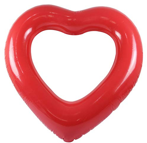 ECVGHD Herzförmiger Schwimmring Unterarmring Kreis Pool Float Outdoor Pool Matratze