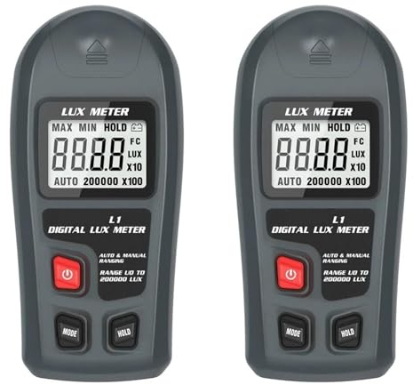 Luxmetro Illuminometro digitale 0~200.000lux Misuratore di luce tascabile LCD Lux/FC Sensore Fotometro