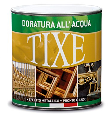 TIXE Doratura per Interni all'Acqua – Vernice Dorata per Decorazioni e Finiture Eleganti, Vernice Riccopallido, 500 ml