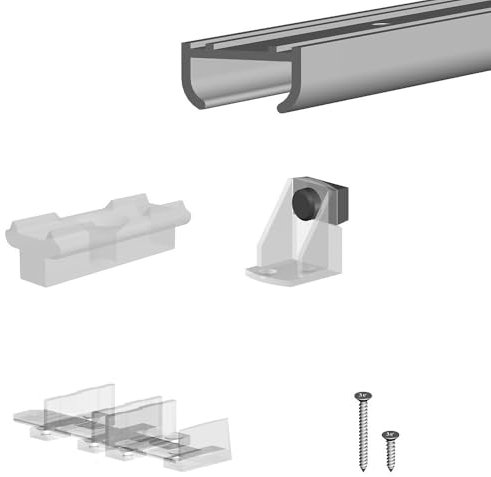 Système coulissant SLID'UP 100 pour 2 portes de placard - rail 1,5 m - 9 kg