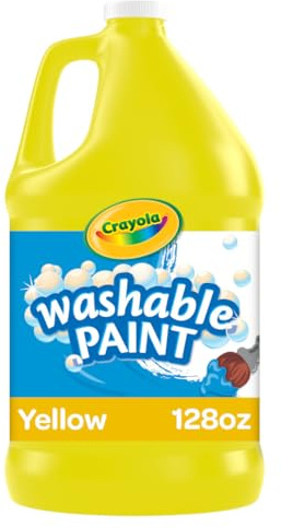 Crayola Washable Paint For Kids - Yellow (1 Gallon), Kids Arts And Crafts Supplies, Non Toxic, Bulk