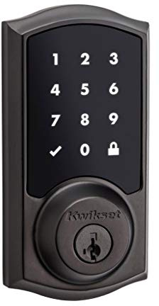 Kwikset 99160-021 SmartCode 916 Traditional Smart Lock Touchscreen Electronic Deadbolt Front Door Lock with SmartKey Security and Z-Wave Plus in Venetian Bronze