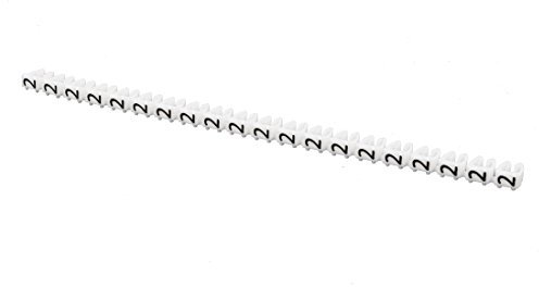Aexit 20 pcs. Letras 2 Etiquetas de cable de red Marcadores blancos para cable de (model: E2385OIV-8601FJ) diámetro de 4.0-6.0mm