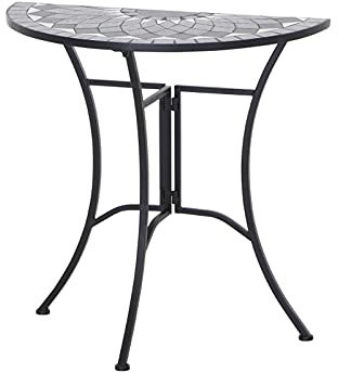 Siena Garden Como Tisch, matt-schwarz/dunkelgrau