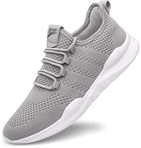 Laufschuhe Herren Turnschuhe Joggingschuhe Leichtgewichts Sneaker Tennisschuhe Fitness Trainingsschuhe Atmungsaktiv Sportschuhe Walking Schuhe Grau 41