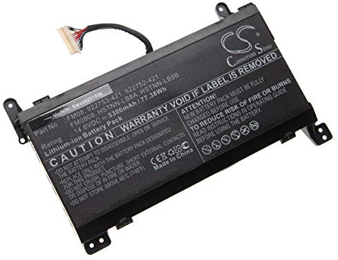 vhbw Akku Ersatz für HP 922752-421, 922753-421, 922976-855, FM08, FM0808, FM08082-CL für Notebook (5300mAh, 14,6V, Li-Ion)