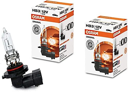 2x Osra.m HB3 60W 12V P20d 9005 Original Weiß Ersatz langlebig Scheinwerfer Halogen Auto Lampe - E-geprüft