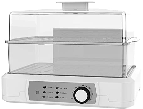 MNSRRN Cubierta de Plato de Doble Capa de Gran Capacidad, energía Multi-cinética Que rodea a la Cocina de Vapor integrada, vaporizador eléctrico de Gran Capacidad para electrodomésticos de Cocina