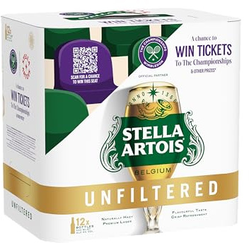 Stella Artois Unfiltered Bottles, 330 ml, Pack of 12