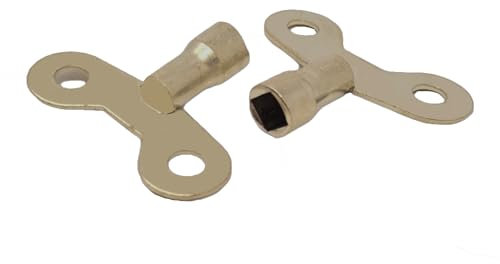 fiXte Breites Entlüftungsventil für Heizkörper, Rohrleitung, Entlüftungsschlüssel, Messing, 4 Stück