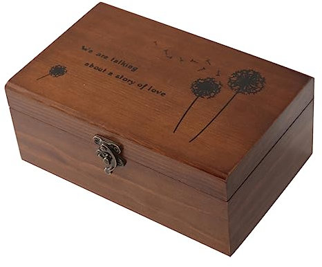 SHINEOFI Caja Costurero Vintage De Madera - Organizador De Costura Con DiseñO Retro, Ideal Para Hogar Y Regalo, 21.5X13.5X9Cm