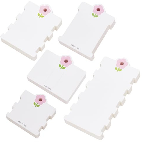 DELORIGIN 150 Stück Haarspangen Display Präsentationskarten Für Haarspangen 5 Stile Haarspangenhalter Schmuckpräsentationskarte Rechteckige Weiße Pappklammer Zur Präsentation Haarspangen Accessoires