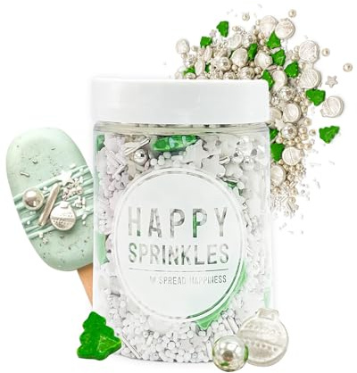 Happy Sprinkles Christmas Eve Streusel - Weihnachts Deko - 90g | Weihnachtlicher Streuselmix mit Schokolade, für Torten, Cupcakes & Kekse, ideal für Advents- & Weihnachtsbacken