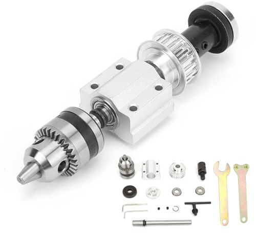 Baxnore B10 Lathe Drill Chuck, Steel Unpowered Spindle Assembly, M10 Drill Chuck Conversion Tool, DIY Cutting Table Drill for Table Saw Bench Drill