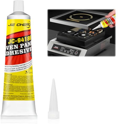 Fairypeach Negra Silikonkleber, Pegamento Silicona Alta Temperatura, Liquida Silicona, Sellador Tubo Chimenea, Pegamento Refractario