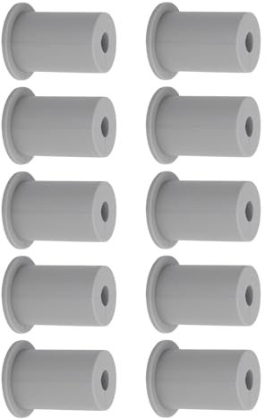 10Pcs Cable Mounting Kit for Cable, Silicone Cable Feed Through Bushings Cable Wall Grommet, Network Cable Wire Holes Protective Sleeve (Grey)