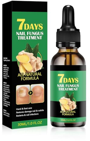 Extra Strong Toenail Fungas Treatmant - Ginger Nail Fungus Treatment for Toenails - 7 days Nail Treatment for Thick, Broken, Discolored Nails - Nail Repair Growth,Ginger Cuticle Care Oil,30 ML