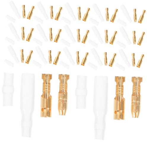 MUCKLILY 50 Sets Male and Female Wire Crimp Terminals with Insulation Covers Durable Automotive Wire Connectors for Secure and Reliable Connections for Car Speaker and Electrical Projects