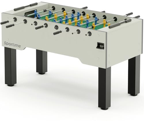 Sportime Tischkicker Dragon Steel | Turnier Tischfußball mit Wechsellager und HPL Laminat | Ohne Münzung | Stahlstangen Gleitlager | 149x76x92 cm | 100 kg | 3 Bälle