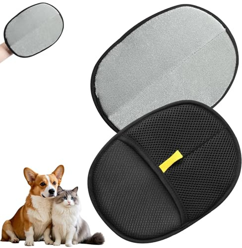 Yanlin Fellmagnet 2er-Set Staubentfernungshandschuhe, Haarentfernung für Hunde & Katzen, Tierpflege-Handschuhe für glattes Fell, Für Kleidung, Sofas & Bettwäsche