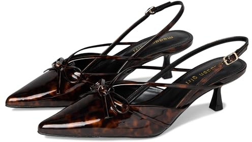 Madden Girl Women's Viixen Sling-Back Kitten Heel, Tortoise, 8.5