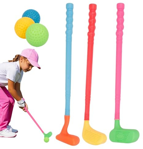 Juego de Golf Infantil - Juguetes de Golf para Niños con Palos y Bolas - Equipo Deportivo Portátil para Vinculación Familiar en Exterior Jardín Trasero e Interior