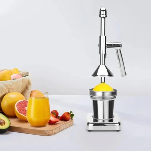 Cast Iron Juicer Hand Press,Manual Juicer Stainless Steel Lemon Squeezer,Heavy Duty Countertop Lime Citrus Crush Machine for Fresh Lemonade Orange Juice,Easy to Clean,Home and Kitchen