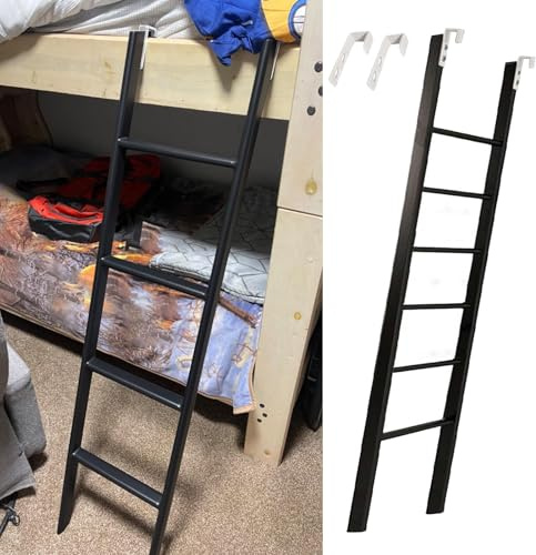 Scaletta per letto a castello con 2 ganci e piedini da 180,3 cm, accessorio per arrampicata per casa dormitorio e appartamento, design sicuro per un facile utilizzo