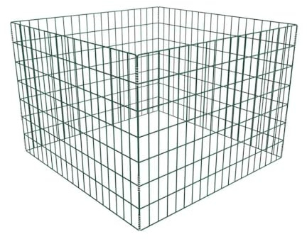 Nqyjm Composteur de jardin en mailles carrées 100 x 100 x 70 cm pour jardin, terrasse, extérieur