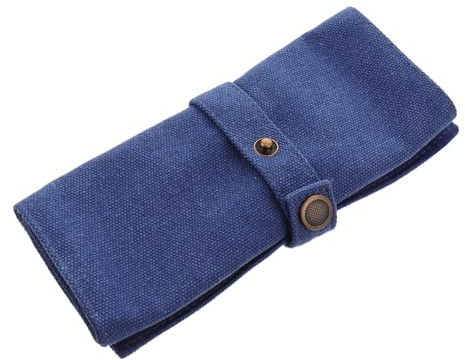 Abaodam Bolsa Organizadora de Relojes de Lona Azul, Diseño Fino y Cierre Cordón, Lavable, para Guardar hasta 5 Relojes en Viaje