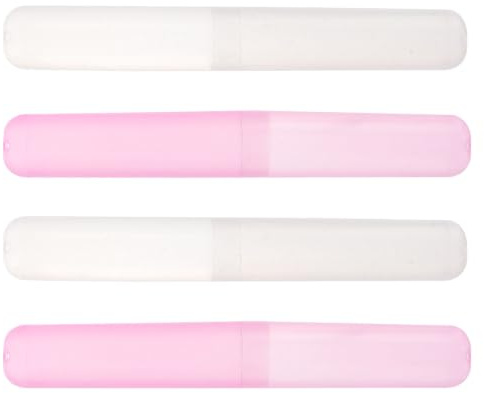 ULTNICE 4 Stück Zahnbürsten-Etui für Zahnbürste, Tragbare Kunststoff-Halterung für Reisen (gemischte Farbe)