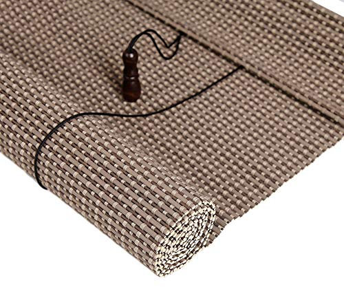 Bambusrollo Grau Roll Up Shade Rollos Mit Beschlägen, Außenjalousien Für Deck Gazebo Terrasse Im Freien Sonnenschirm, 85cm / 105cm / 125cm / 145cm Breite (Size : 105×120cm)