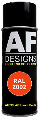 Alex Flittner Designs RAL Lackspray Autolack Sprühdose Spraydose RAL2002 BLUTORANGE glänzend