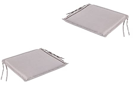 Pack 2 Cojines jardín para sillas Plegables Color Lux Capuccino, Medidas 40x42x3 cm, Repelente al Agua, Desenfundable, Funda de cojín con Relleno para sillas de terraza, Cojines Silla de Comedor