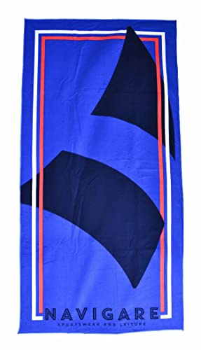 NAVIGARE Telo Mare Telo da Spiaggia Asciugamano Mare 90X180 CM (03 Bluette)