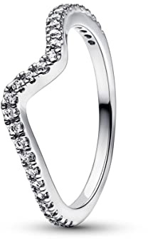 Pandora Timeless Ring Welle, Sterlingsilber, mit klarem Cubic Zirkonia
