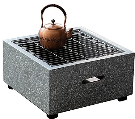 Foyer de jardin extérieur - Foyer carré chauffant - Brasero de cour - Barbecue à bois