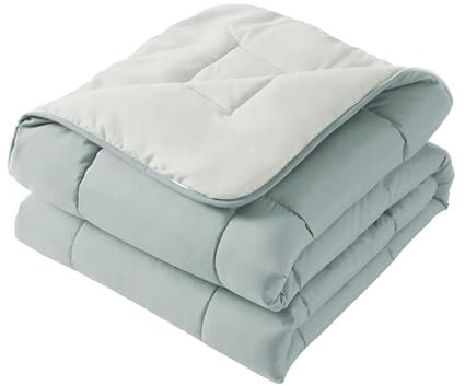 DALINA Textil - Edredón de Fibra 170 gr/m2 - Edredón Relleno Nórdica Reversible de Dos Colores Cama 90, 150 x 220 cm - Suave, Transpirable, Ligera, 100% Poliérster, Gris Claro y Oscuro