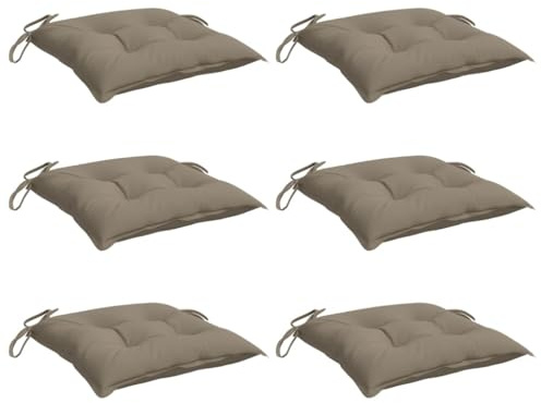 vidaXL Cuscini per Pallet 6 pz Tortora 50x50x7 cm Tessuto Oxford
