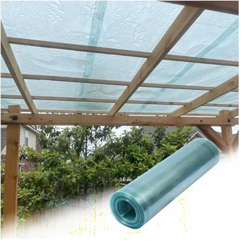 bujnie Dachplatten Aus Polycarbonat, Gewächshausplatte Glasfaserplatte Regenfest Isolierung Stoßsicheren Stegplatten für Dach, Balkon, Anpassbar (0.8x20m/2.62x65.6ft)