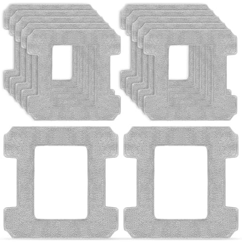 12 Stück Reinigungspad Ersatzteile für ECOVACS WINBOT W2 Omni / W2 / W1 Pro / W1 Fensterputzroboter, Waschbare Mikrofaser Wischtücher reinigen effektiv Flecken und Staub von Fenstern