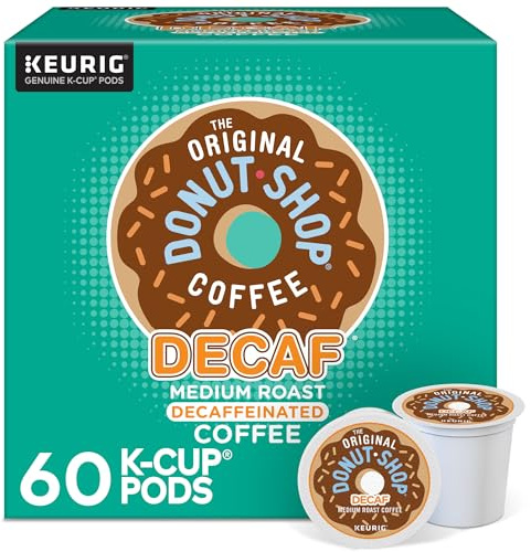 The Original Donut Shop Decaf Keurig Single-Serve K-Cup Pods, Medium Roast Coffee, 60 Count (6 Packs of 10)