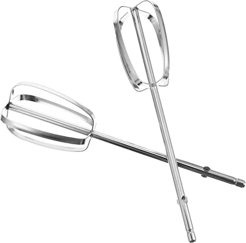 OKUMEYR Mélangeur à Œufs et Petit Bol de Cuisson en Acier Inoxydable Argenté, Facile à Tenir Fouetter Lot pour Pâtisserie