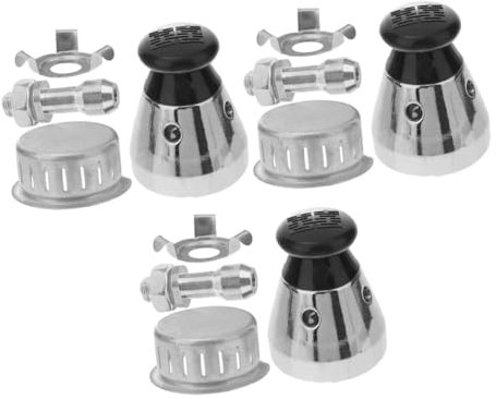 LALADEFIEE Pressure Cooker Safety Valve Replacement Parts Set, Aluminum Alloy Relief Valve Exhaust Pipe, Anti-Blocking Cover and Clips, 12pcs, Compatible Pressure Cookers for Kitchen Accessories