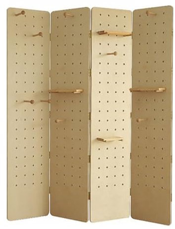 Pantalla Divisoria De Exhibición De Tablero Perforado,Panel Divisor De Habitación De Tablero Perforado,Pared Divisoria De Habitación Plegable Con Estante Almacenamiento,para Joyería,dormitorio Bazar(W