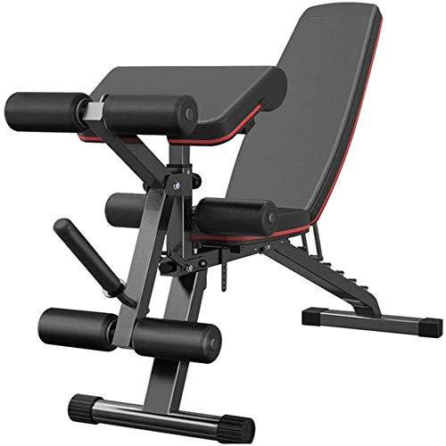 PUFAHAU Fitness-Bank, Heim-Fitnessstudio, verstellbare Hantel-Trainingsbank, Bauchmuskeltraining, Wokout-Bank, Sit-Up-Schrägbank, Gebogene Bank, Flache Fliegengewichtspresse, Fitness